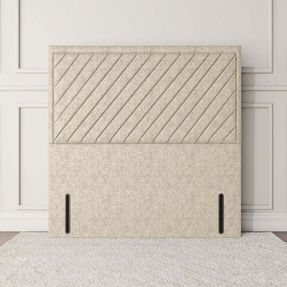 Oxford Floor Standing Headboard - Cream Chenille