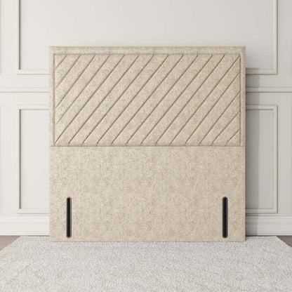 Oxford Floor Standing Headboard - Cream Chenille