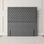 Oxford Floor Standing Headboard - Silver Chenille