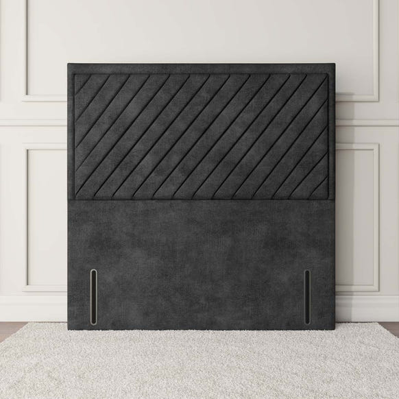 Oxford Floor Standing Headboard - Charcoal Coniston