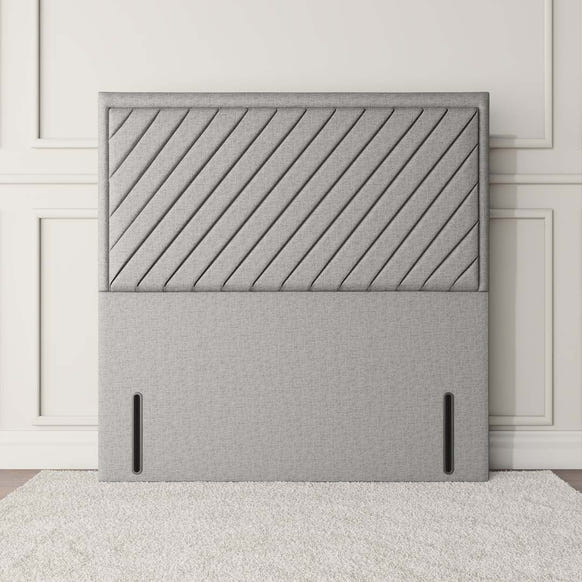 Oxford Floor Standing Headboard - Silver Linoso