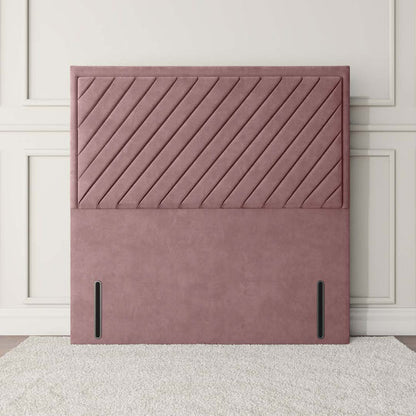Oxford Floor Standing Headboard - Pink Plush Velvet