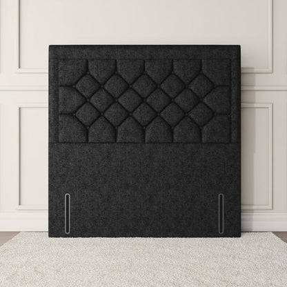 Panama Floor Standing Headboard - Black Chenille