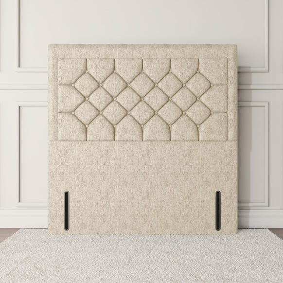 Panama Floor Standing Headboard - Cream Chenille
