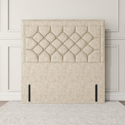 Panama Floor Standing Headboard - Cream Chenille