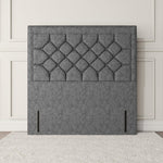 Panama Floor Standing Headboard - Silver Chenille