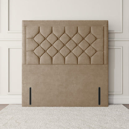 Panama Floor Standing Headboard - Mink Plush Velvet