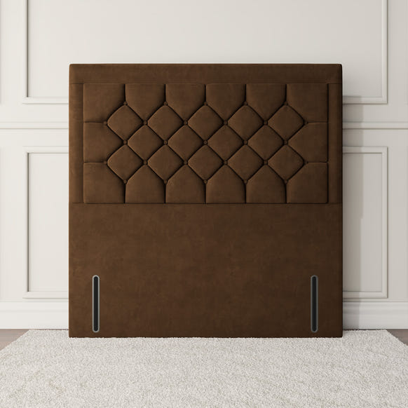 Panama Floor Standing Headboard - Mocca Plush Velvet