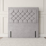 Panama Floor Standing Headboard - Silver Plush Velvet