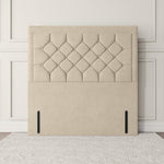 Panama Floor Standing Headboard - Cream Plush Velvet