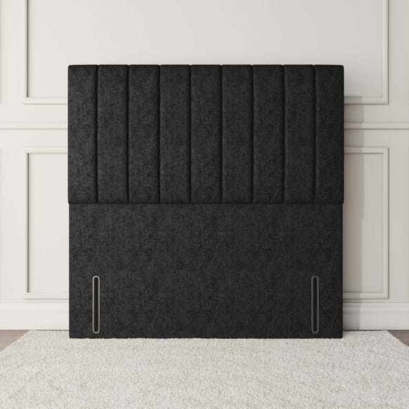 Prague Floor Standing Headboard - Black Chenille