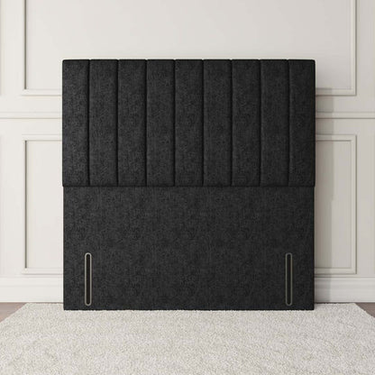 Prague Floor Standing Headboard - Black Chenille
