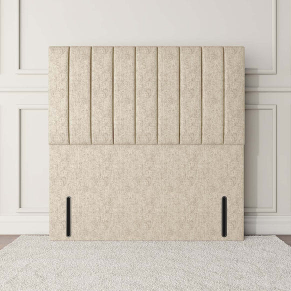Prague Floor Standing Headboard - Cream Chenille
