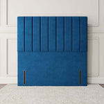 Prague Floor Standing Headboard - Blue Plush Velvet