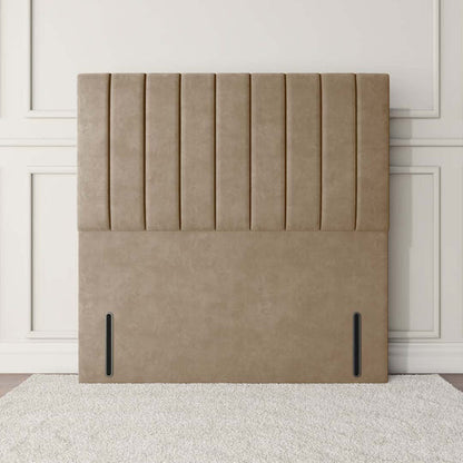 Prague Floor Standing Headboard - Mink Plush Velvet