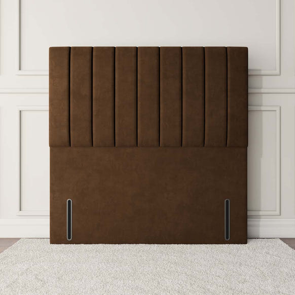 Prague Floor Standing Headboard - Mocca Plush Velvet