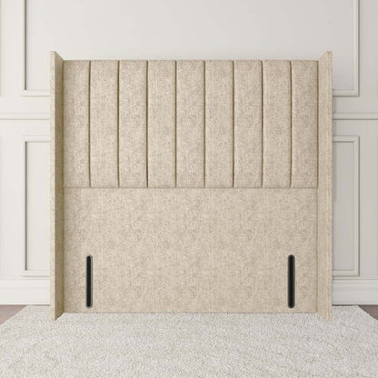 Prague Wingback Floor Standing Headboard - Cream Chenille