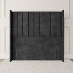 Prague Wingback Floor Standing Headboard - Charcoal Coniston