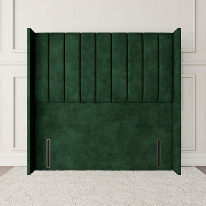 Prague Wingback Floor Standing Headboard - Emerald Coniston