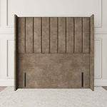 Prague Wingback Floor Standing Headboard - Mink Coniston