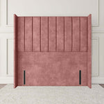 Prague Wingback Floor Standing Headboard - Pink Coniston