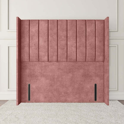 Prague Wingback Floor Standing Headboard - Pink Coniston