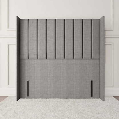 Prague Wingback Floor Standing Headboard - Silver Linoso
