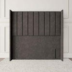 Prague Wingback Floor Standing Headboard - Slate Grey Naples