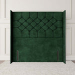 Paris Wingback Floor Standing Headboard - Emerald Coniston