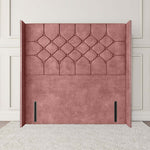 Paris Wingback Floor Standing Headboard - Pink Coniston