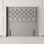 Paris Wingback Floor Standing Headboard - Silver Linoso