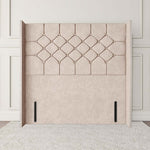 Paris Wingback Floor Standing Headboard - Cream Naples