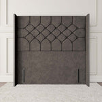 Paris Wingback Floor Standing Headboard - Slate Grey Naples