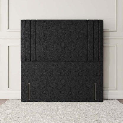 Rome Floor Standing Headboard - Black Chenille
