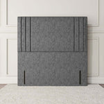 Rome Floor Standing Headboard - Silver Chenille