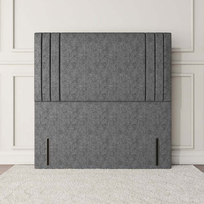 Rome Floor Standing Headboard - Silver Chenille