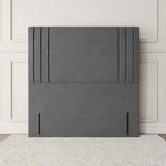 Rome Floor Standing Headboard - Steel Plush Velvet