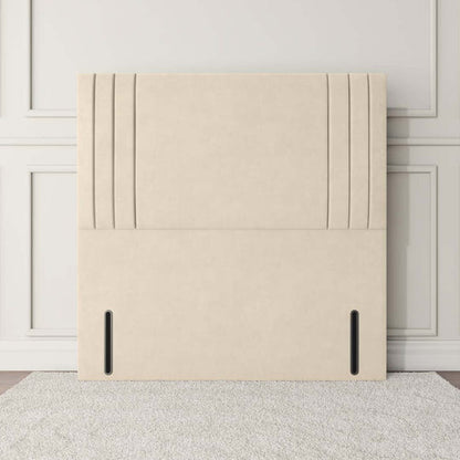 Rome Floor Standing Headboard - Cream Plush Velvet