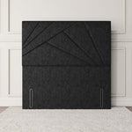 San Diego Floor Standing Headboard - Black Chenille