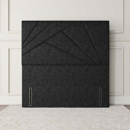 San Diego Floor Standing Headboard - Black Chenille