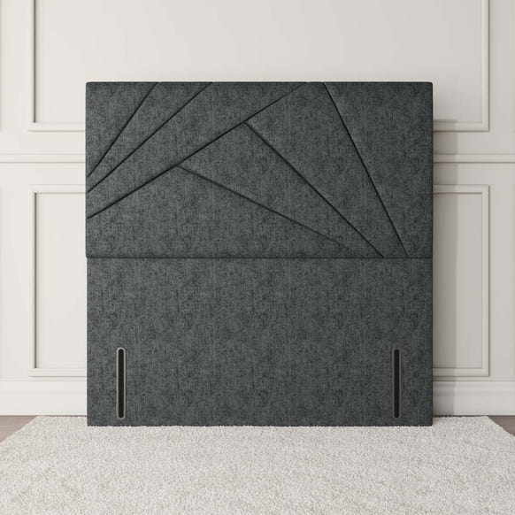 San Diego Floor Standing Headboard - Charcoal Chenille