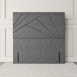San Diego Floor Standing Headboard - Silver Chenille