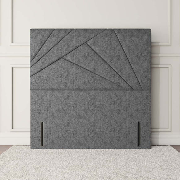 San Diego Floor Standing Headboard - Silver Chenille