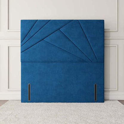 San Diego Floor Standing Headboard - Blue Plush Velvet