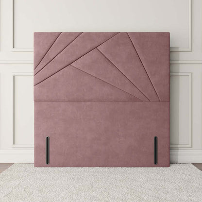 San Diego Floor Standing Headboard - Pink Plush Velvet