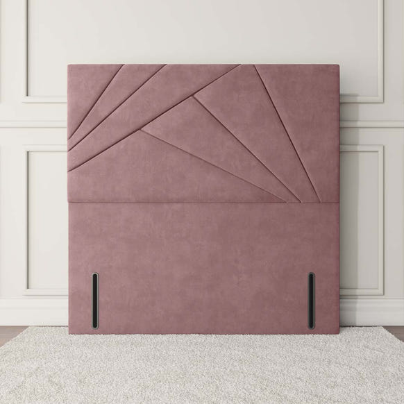 San Diego Floor Standing Headboard - Pink Plush Velvet