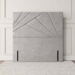 San Diego Floor Standing Headboard - Silver Plush Velvet
