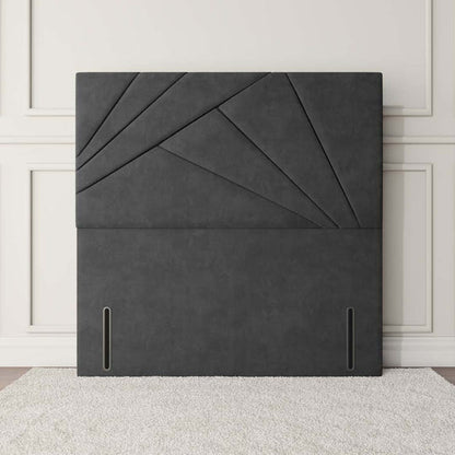 San Diego Floor Standing Headboard - Steel Plush Velvet