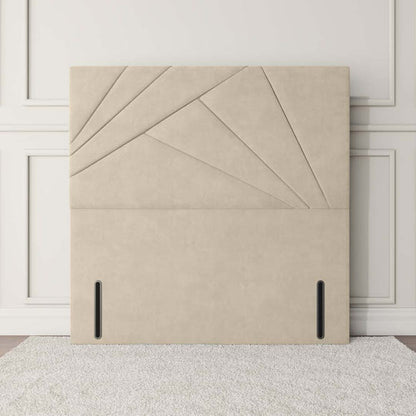 San Diego Floor Standing Headboard - Cream Plush Velvet