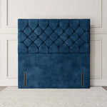 Seville Chesterfield Floor Standing Headboard - Blue Coniston